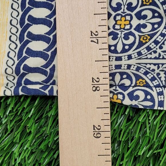 Vintage Baroque Rococo Tile Print Button Shirt M/L 24x28 Oversized Baggy - Picture 13 of 13